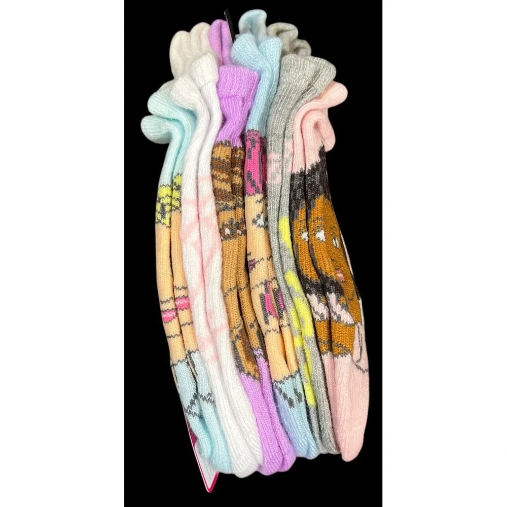 Barbie Mattel 6 Pairs No-show Girls Ankle Socks Small/Medium Shoe Size 9-12 1/2